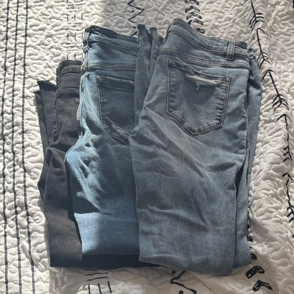 Mica Women's 2 Blue and 1 Black Jeans (3 total!)